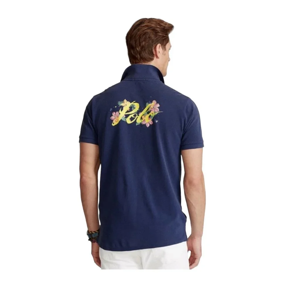 Polo Ralph Lauren Custom Slim Fit Floral Mesh Polo Shirt, Large Size, NWT - Picture 9 of 10